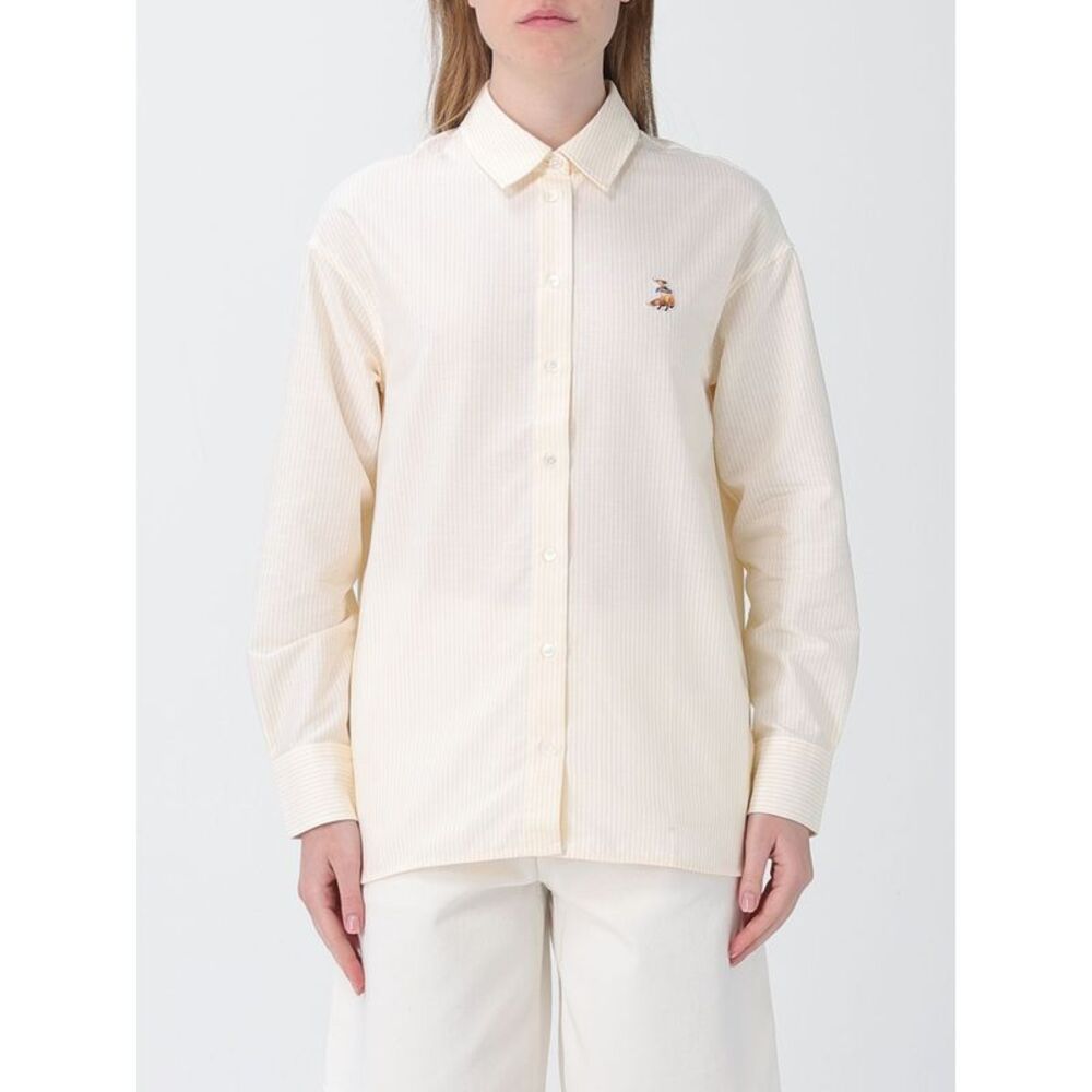 Maison Kitsune Women Maison Kitsune Striped Cotton Casual Shirt